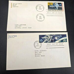 Moon Landing First Day Of Issue Envelopes With Stamps & Postmarks 67 69 LI3037